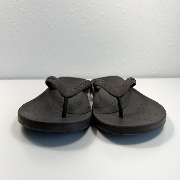 Crocs Flip Flop Thongs Brown Unisex US Size Women’s 5 Men’s 3 - Picture 4 of 8
